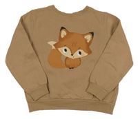 Béžová mikina s líškou H&M