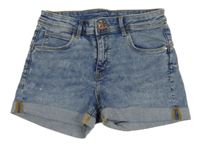 Světlemodré elastické riflové kraťasy Denim Co.