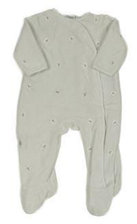 Bílý sametový overal s medvídky Influx