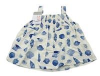 Biela šatová tunika s mušlemi Primark