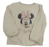 Béžové žebrované triko s Minnie C&A