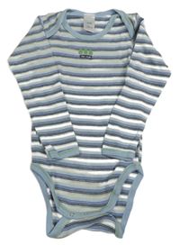 Světlemodro-béžovo-zelené pruhované body s medvídky TCM