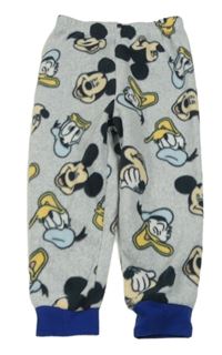 Šedé fleecové pyžamové kalhoty s Mickeym Disney