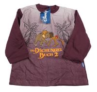 Nové - Vínová ombré mikina s Mauglím Disney