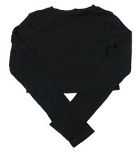 Černé crop triko H&M