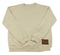 Smotanová mikina s nášivko Sinsay