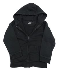 Černá propínací mikina s kapucí Primark