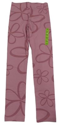 Nové - Ružové pyžamové nohavice s kvetmi