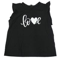 Čierne tričko s nápisom Shein