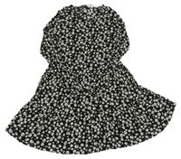 Černo-bílé květované šaty Page one young