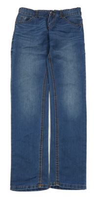 Tmavomodré skinny rifle 