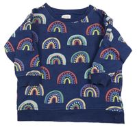 Tmavomodrá mikina s duhami John Lewis