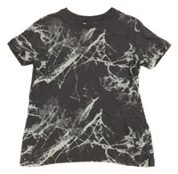 Tmavosivé batikované tričko H&M