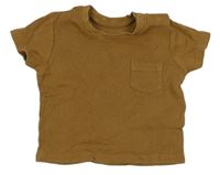 Béžové vzorované tričko s vreckom Primark