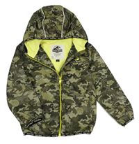 Khaki army šusťáková podzimí bunda Jurský Svět s kapucí 
