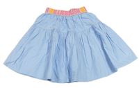 Svetlomodrá plátenná midi sukňa s nápisom BillieBlush