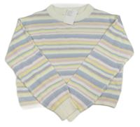 Farebný pruhovaný crop sveter H&M