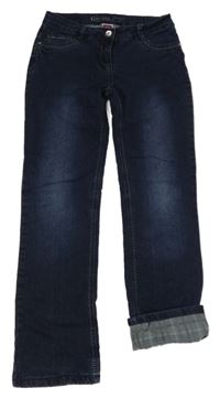 Tmavomodré podšité rifle C&A