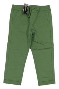 Nové - Zelené plátěné chino kalhoty Dunnes