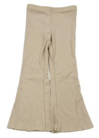 Béžové žebrované flare kalhoty Fisherfield