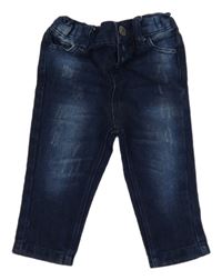 Tmavomodré rifle s ošoupáním Primark