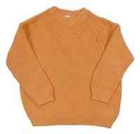 Oranžový ažurový sveter Topolino