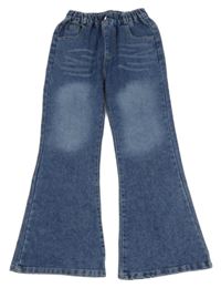 Modré teplákové flare rifle