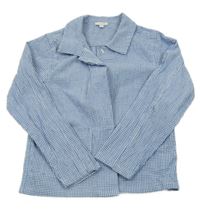 Modro-bílá kostičkovaná krepová halenka Liewood 