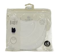 Nové - 2x - Biely froté podbradník George