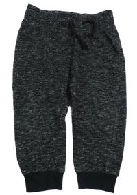 Čierno-sivé melírované tepláky