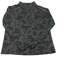 Sivo-čierna vzorovaná športová mikina s rolákom Ergeenomixx