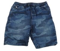 Tmavomodré army riflové kraťasy Next