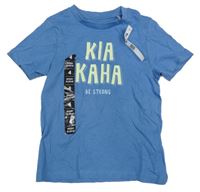 Nové - Modré tričko s nápisom