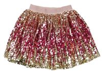 Svetloružová tylová flitrová sukňa H&M