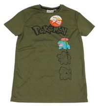 Nové - Khaki sportovní tričko s Pokémony Primark