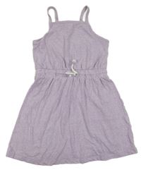 Lila melírované bavlnené šaty M&S