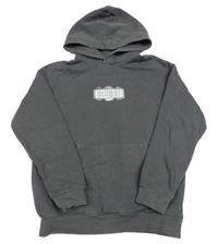 Sivá mikina s potlačou a kapucňou H&M
