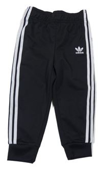 Čierne športové nohavice s logom Adidas