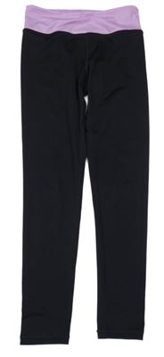 Černo-lila sportovní legíny H&M