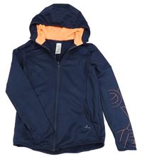 Tmavomodrá thermo prepínaci mikina s kapucňou zn. Decathlon