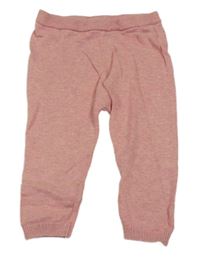 Ružové melírované pletené tepláky Matalan