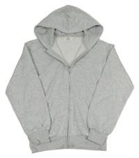 Svetlosivá melírovaná prepínaci mikina s kapucňou H&M
