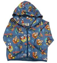Tmavomodrošedá šušťáková jarná bunda s PAW PATROL a kapucňou nickelodeon