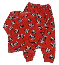 Červené plyšové pyžamo s Minnie M&S