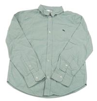 Světleolivovošedá melírovaná košeľa s výšivkou H&M