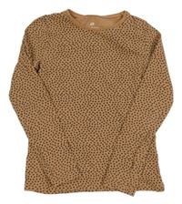 Svetlohnedé tričko so srdiečkami H&M