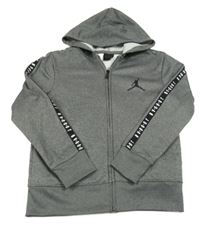 Šedá thermo propínací mikina s logem a kapucí Air Jordan