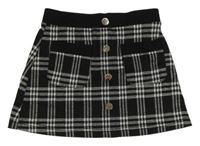 Čierno-biela kockovaná sukňa RIVER ISLAND