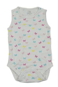 Biele body s farebnymi motýlikmi Liegelind