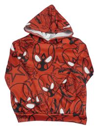 Červená športová mikina so Spider-many a kapucňou SHEIN